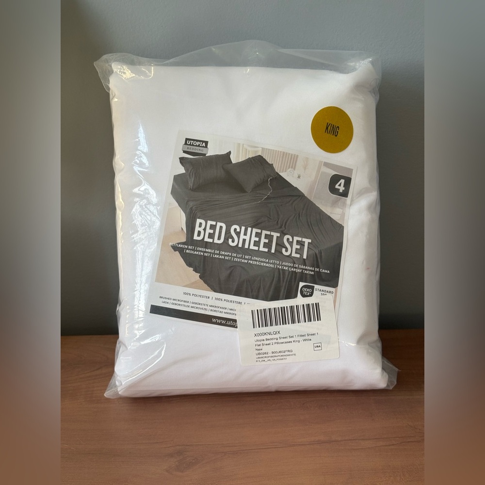 New Utopia Hotel Luxury Bed Sheet Set - Size King